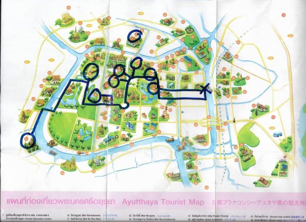 ayutthaya travel map